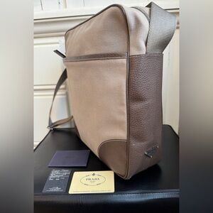 Prada Shoulder Bag Canvas BEG V00491 Beige